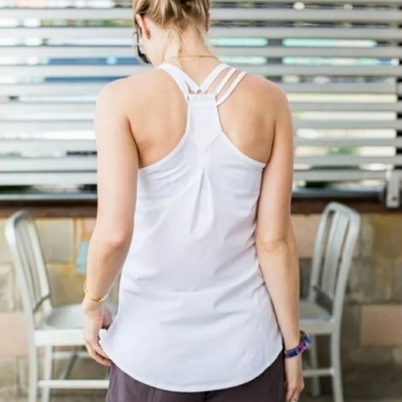 ATHLETA Go Time White Strappy Tank - Picture 2 of 9